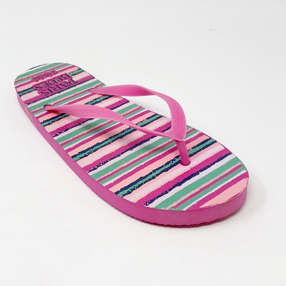 Paris Blues Striped Flip Flops - Picture 2 of 10